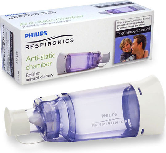 Инхалационен комплект Philips Respironics Optichamber Diamond 0-18 месеца с маска размер S, съвместима