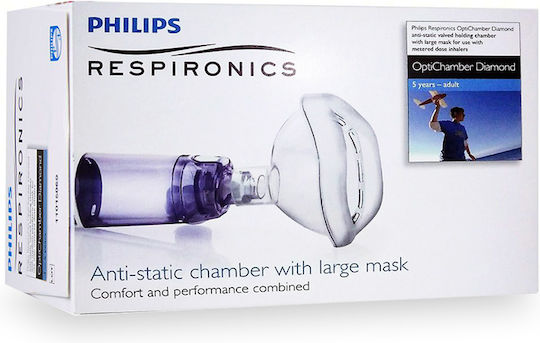 Optichamber Diamond Inhalation Chamber Philips Respironics 5-Year Mask for Adults