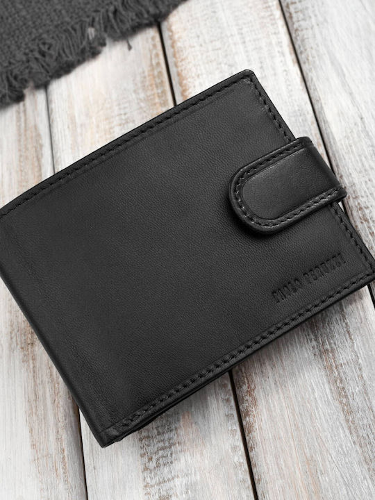 Leder Herren Geldbörse mit RFID Schwarz