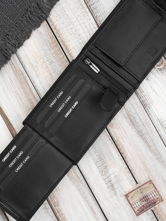 Leder Herren Geldbörse mit RFID Schwarz