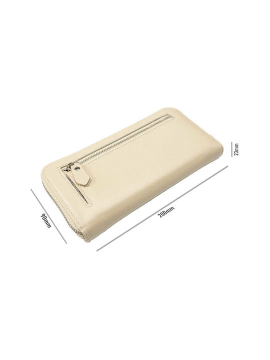 Комплект Кожен Мъжки Портфейл Бежов
