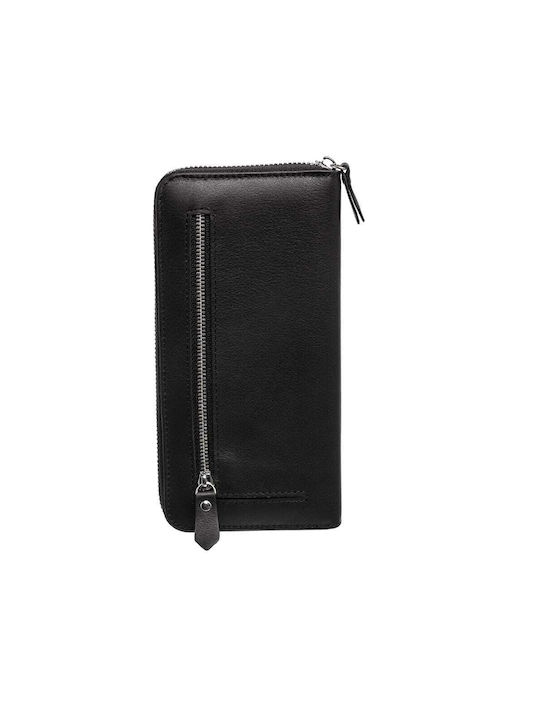 Set Leather Men's Wallet Black