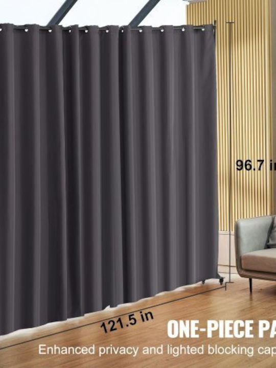 Vevor Portable Room Divider Wheels Gray Privacy Screen Blpf96120incwmuxev0