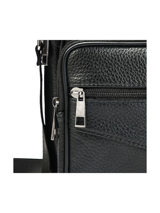 Piele Geantă pentru bărbați De umăr / tip crossbody Neagră