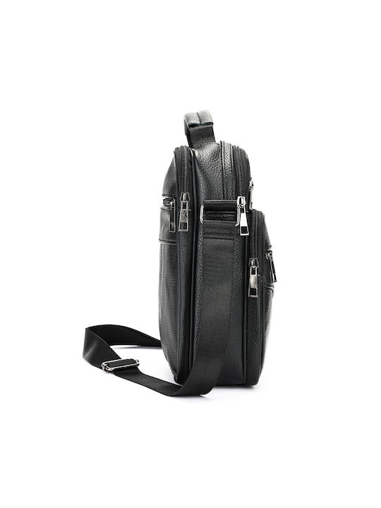 Piele Geantă pentru bărbați De umăr / tip crossbody Neagră
