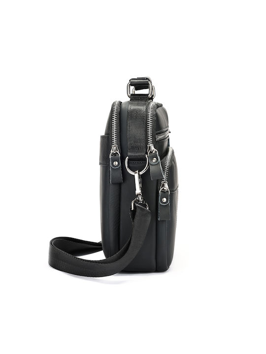Piele Geantă pentru bărbați De umăr / tip crossbody Neagră