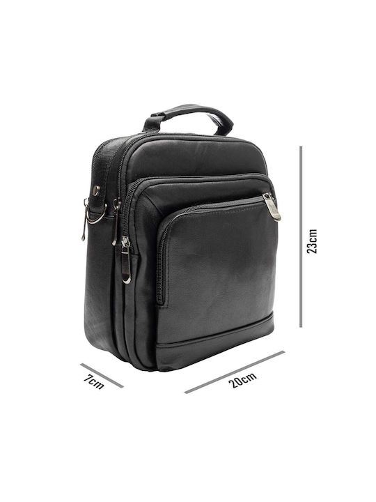 Piele Geantă pentru bărbați De umăr / tip crossbody Neagră