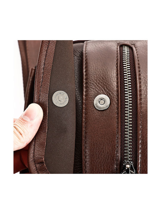 Leder Herrentasche Schulter / Crossbody Braun