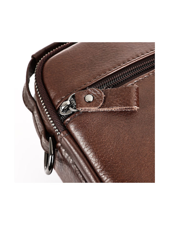 Leder Herrentasche Schulter / Crossbody Braun