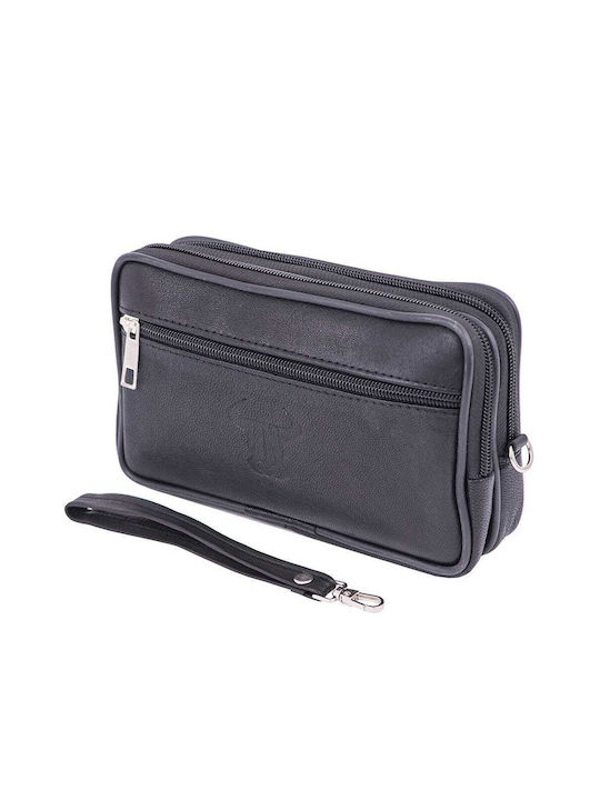 Piele Geantă pentru bărbați De umăr / tip crossbody Neagră