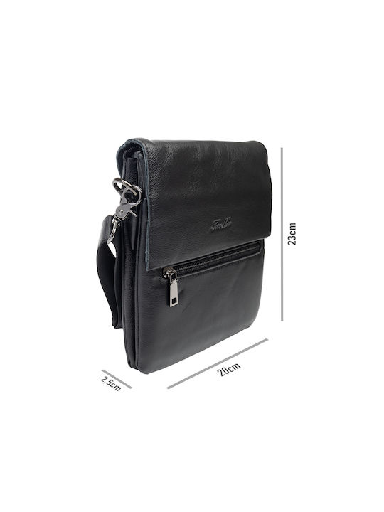 Piele Geantă pentru bărbați De umăr / tip crossbody Neagră