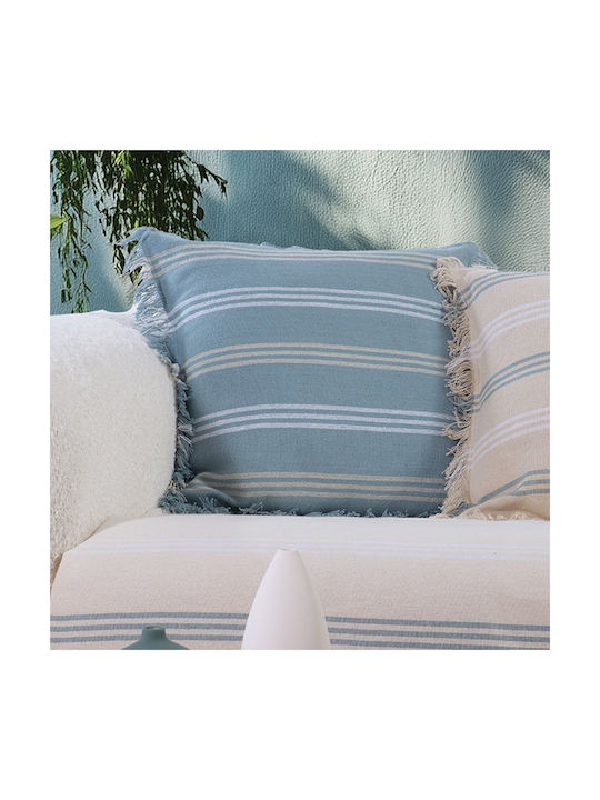Nef-Nef Homeware Sofa Cushion Spirit Made of 100% Cotton Blue 50x50cm (Various Colors)