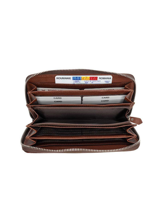 Leder Damen Geldbörse Karten Braun