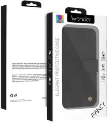 Wonder Wallet Synthetic Leather / Silicone Black (Redmi Note 13 Pro 4G / Poco M6 Pro 4G)