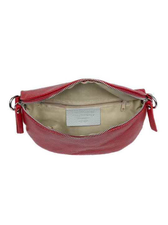 Leather Waist Bag Burgundy