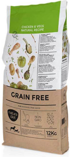 Dingonatura Natura Diet Grain Free 12kg Dry Food Grain-Free for Adult Dogs with Chicken and Potatoes
