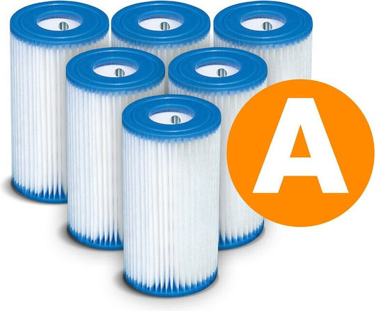 Set mit 6 Pumpenfiltern Intex Typ A Kunststoff Weiß Blau