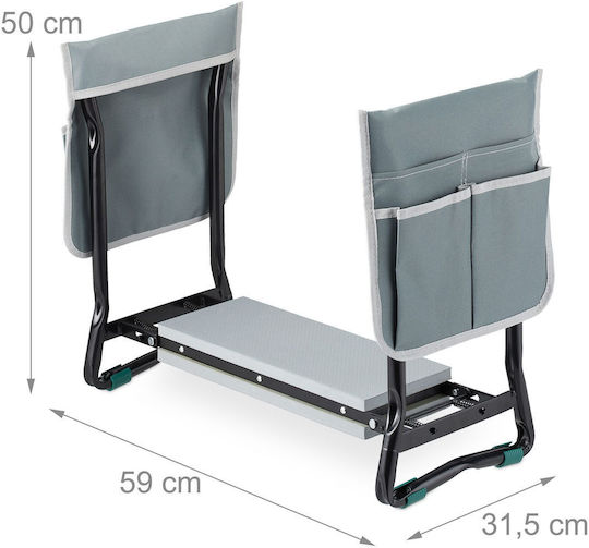 Garden Chair Knee Cushion Gray-black