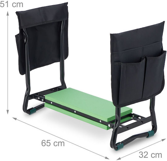 Garden Chair Knee Cushion Black-green
