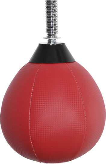 HomCom Leather Speed Punching Bag Red