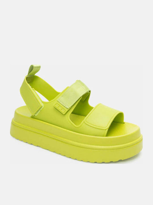 Sandale Casual Damă Flatforme Verzi