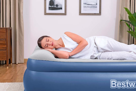 Bestway Double Inflatable Sleeping Mattress 203x152x56cm Blue