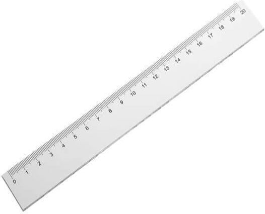 Metron Χάρακας Πλαστικός Διάφανος 20cm