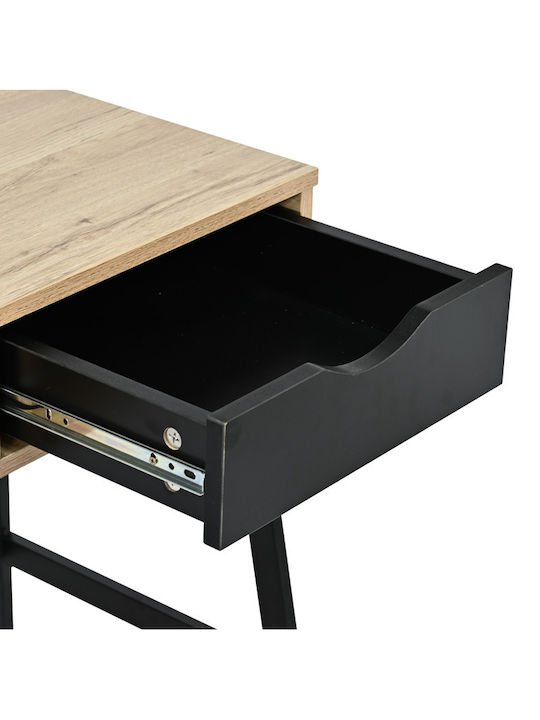 Professionelles Büro Rezio Holz Oak-black Metal mit Metallbeinen 75x45x76cm