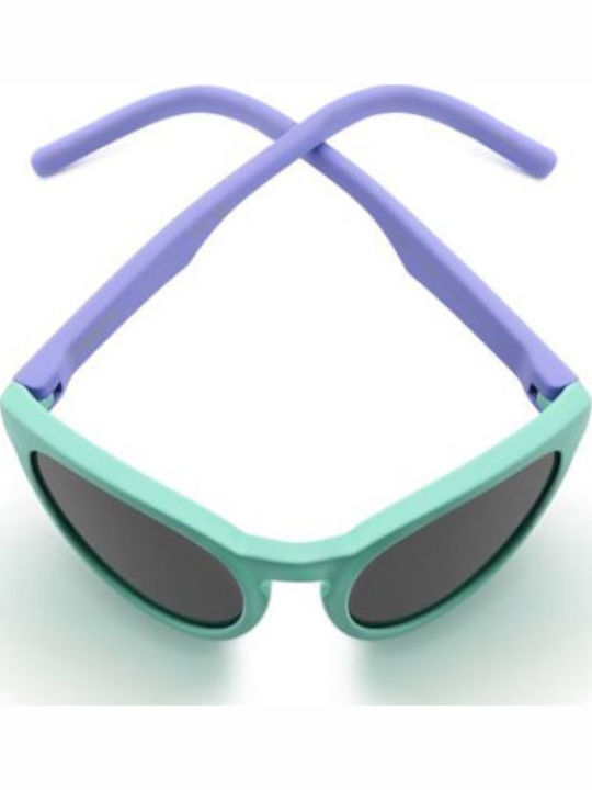 Polaroid Unbreakable Round Kids Sunglasses with Polarized Green Lens for 4-7 Years