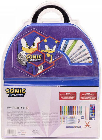 Cerda Sonic Colouring Set in Case 55x40cm 50 Pieces