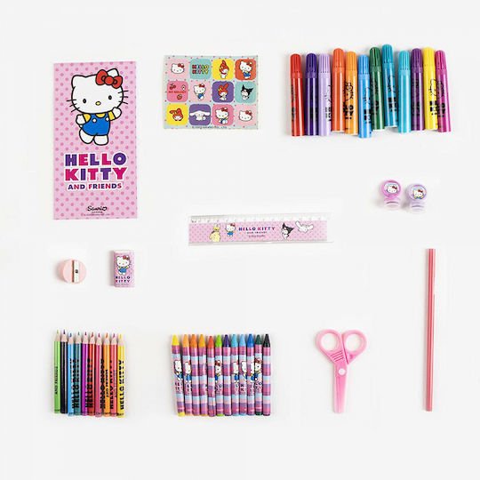 Cerda Hello Kitty Colouring Set in Case 31x28cm 42 Pieces