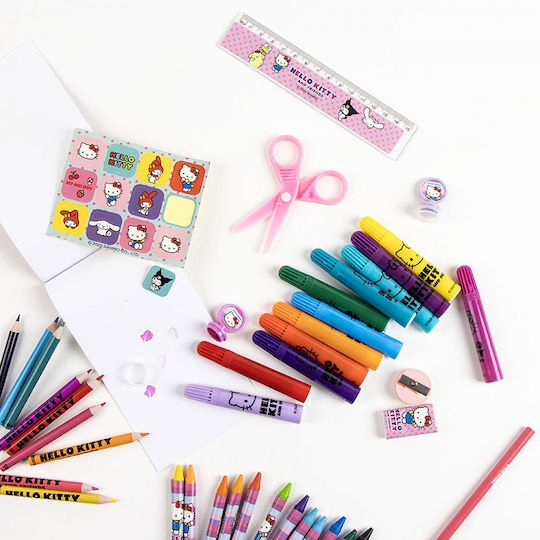 Cerda Hello Kitty Colouring Set in Case 31x28cm 42 Pieces