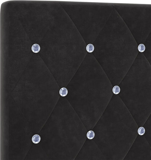 vidaXL Fabric Bed Headboard Black 80x88cm
