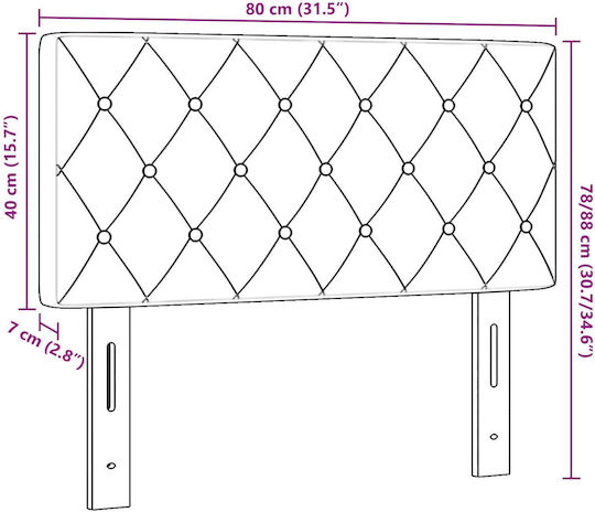 vidaXL Stoff Kopfstütze für Bett Rosa 80x88cm