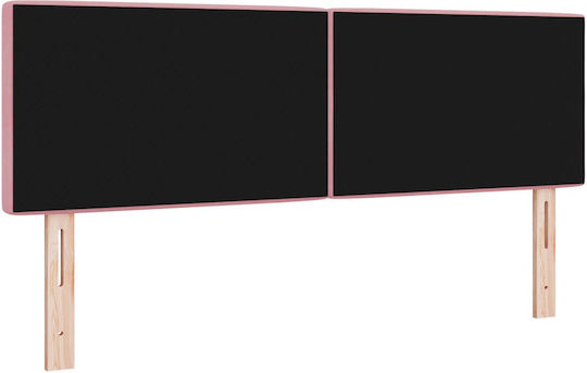 vidaXL Κεφαλάρι Κρεβατιού Υφασμάτινο Ροζ 70x88cm