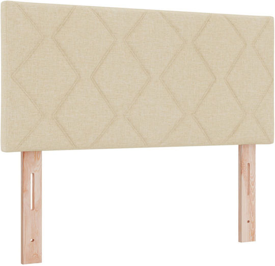 vidaXL Kopfstütze Für Betten Hölzernes Cremé 100x88cm