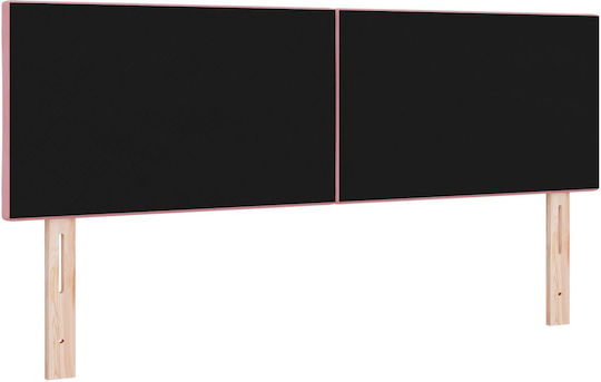 vidaXL Kopfstütze Für Betten Hölzernes Rosa 144x88cm
