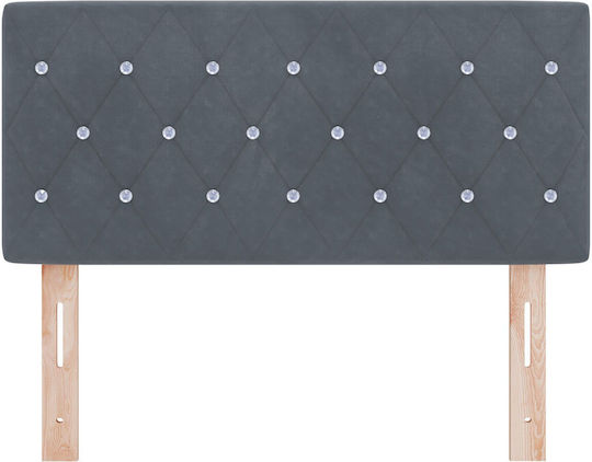 vidaXL Hölzernes Kopfstütze für Bett Dunkelgrau 90x88cm