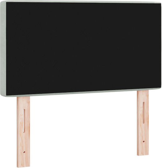 vidaXL Fabric Bed Headboard Light Gray 80x88cm