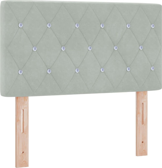 vidaXL Fabric Bed Headboard Light Gray 80x88cm