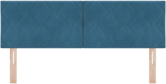 vidaXL Tăblie De Pat Din Țesătură Albastru Închis 144x88cm