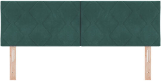vidaXL Wooden Bed Headboard Dark Green 144x88cm