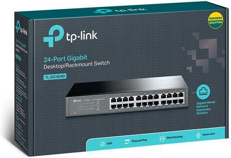 TP-LINK TL-SG1024D Unmanaged L2 Switch with 24 Gigabit (1Gbps) Ethernet Ports