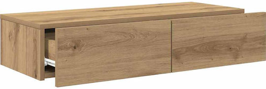 Wall Shelf Oak Artizia 80x33x17cm