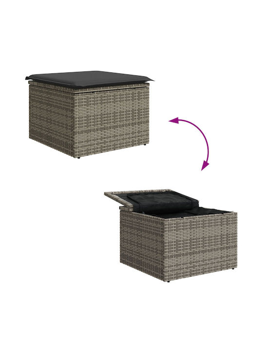 Corner Outdoor Sofa Rattan with Cushions 55x55x85cm
