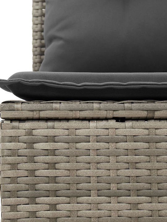 Corner Outdoor Sofa Rattan with Cushions 55x55x85cm