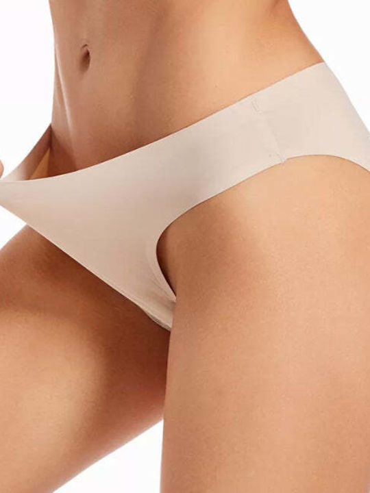 Damen-Slip Menstruell Nahtlos Beige