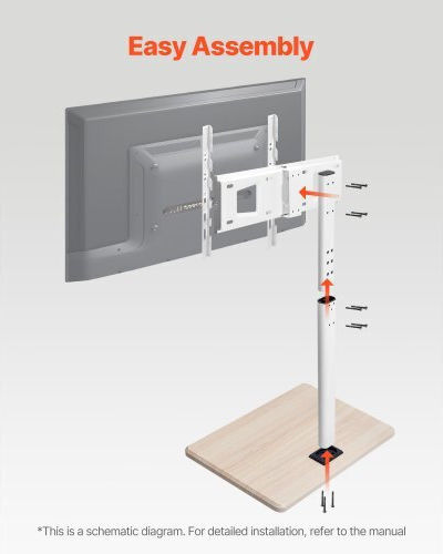 Βάση Τηλεόρασης Vevor Rolling Tv Cart Φορητή Τηλεόραση Χωρητικότητα Έως 45 Κιλά Οθόνες 32-70 Ιντσών