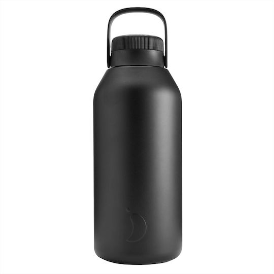 Chilly's Big Mouth Bottle Thermos Stainless Steel BPA Free 4lt Abyss Black