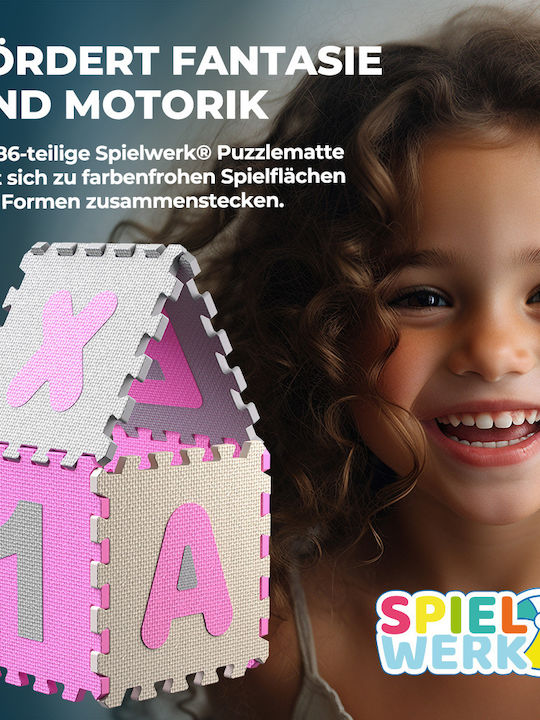 Spielwerk Puzzle de podea educativ pentru copii cu numere 36buc